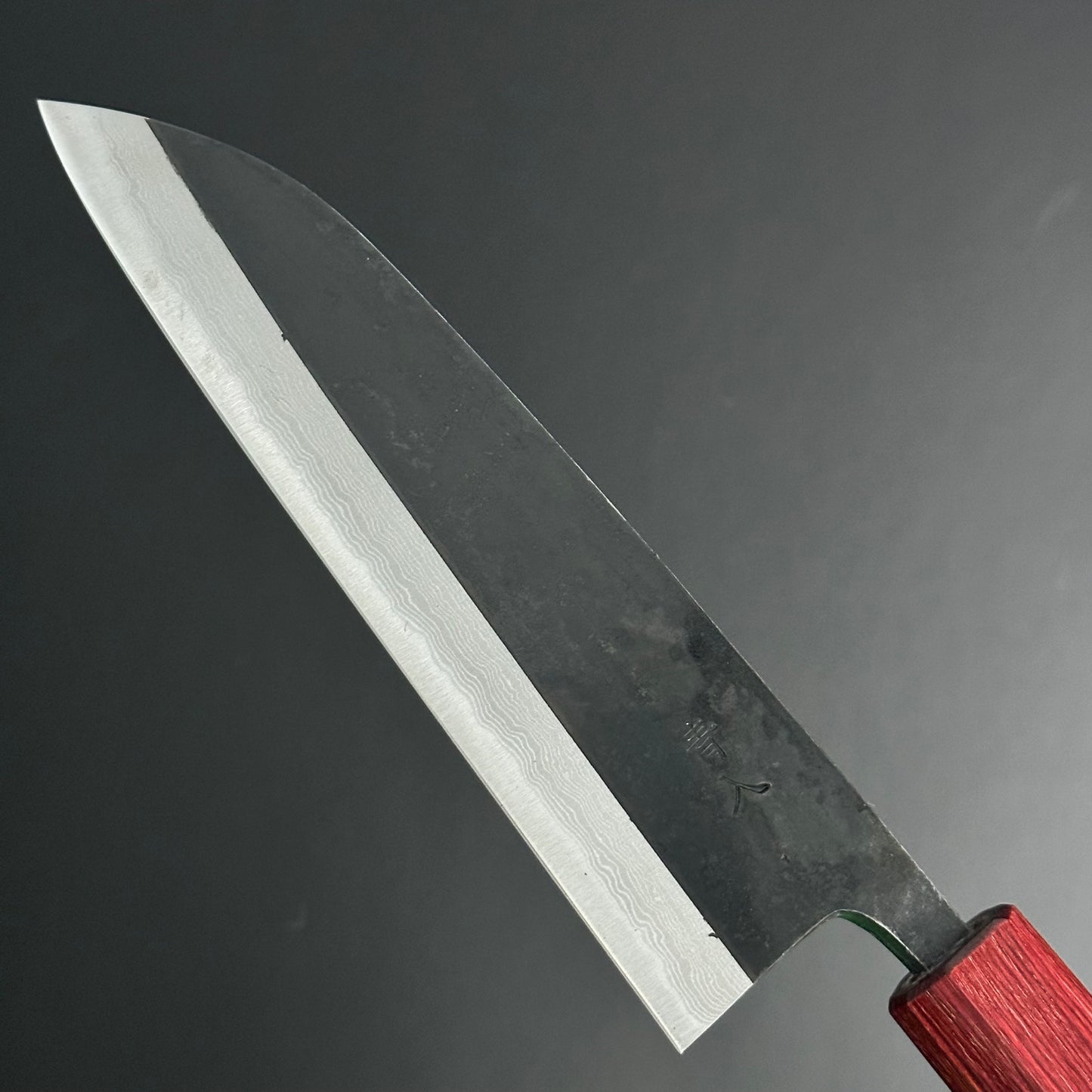 Kurouchi Damascus Santoku 165 mm (6.5 in) Aogami (Blue) #2 By Naoto