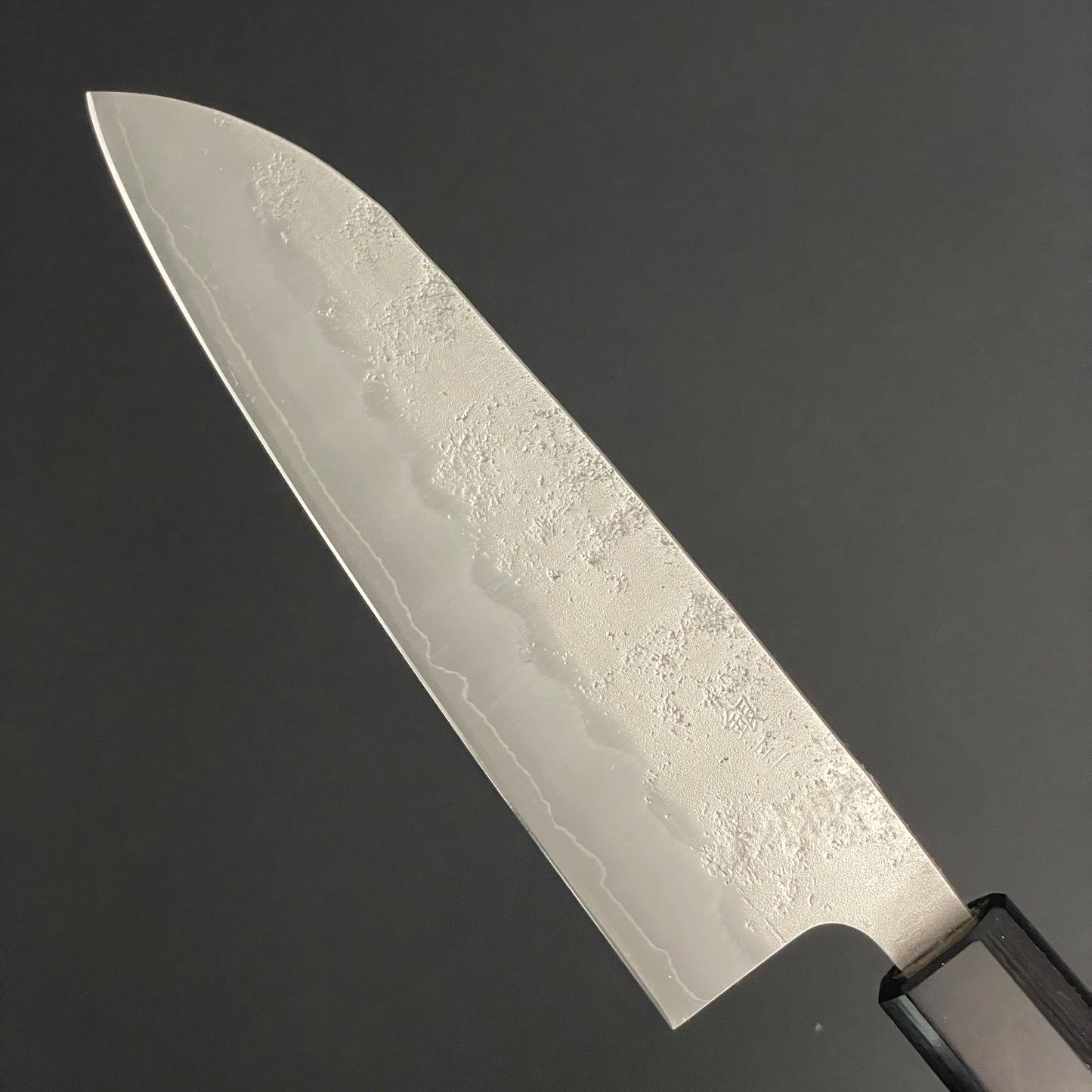 Santoku 165mm (6.5in) Ginsan Gingami (Silver No.3) Nashiji finish Double-Bevel