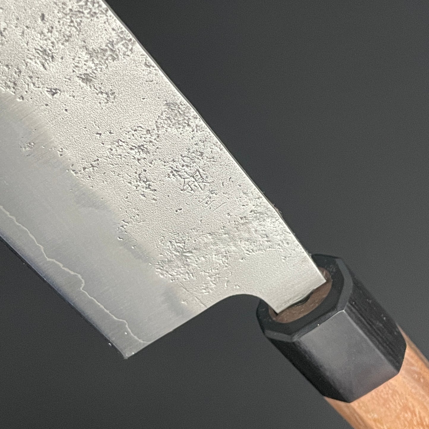 Santoku 165mm (6.5in) Ginsan Gingami (Silver No.3) Nashiji finish Double-Bevel