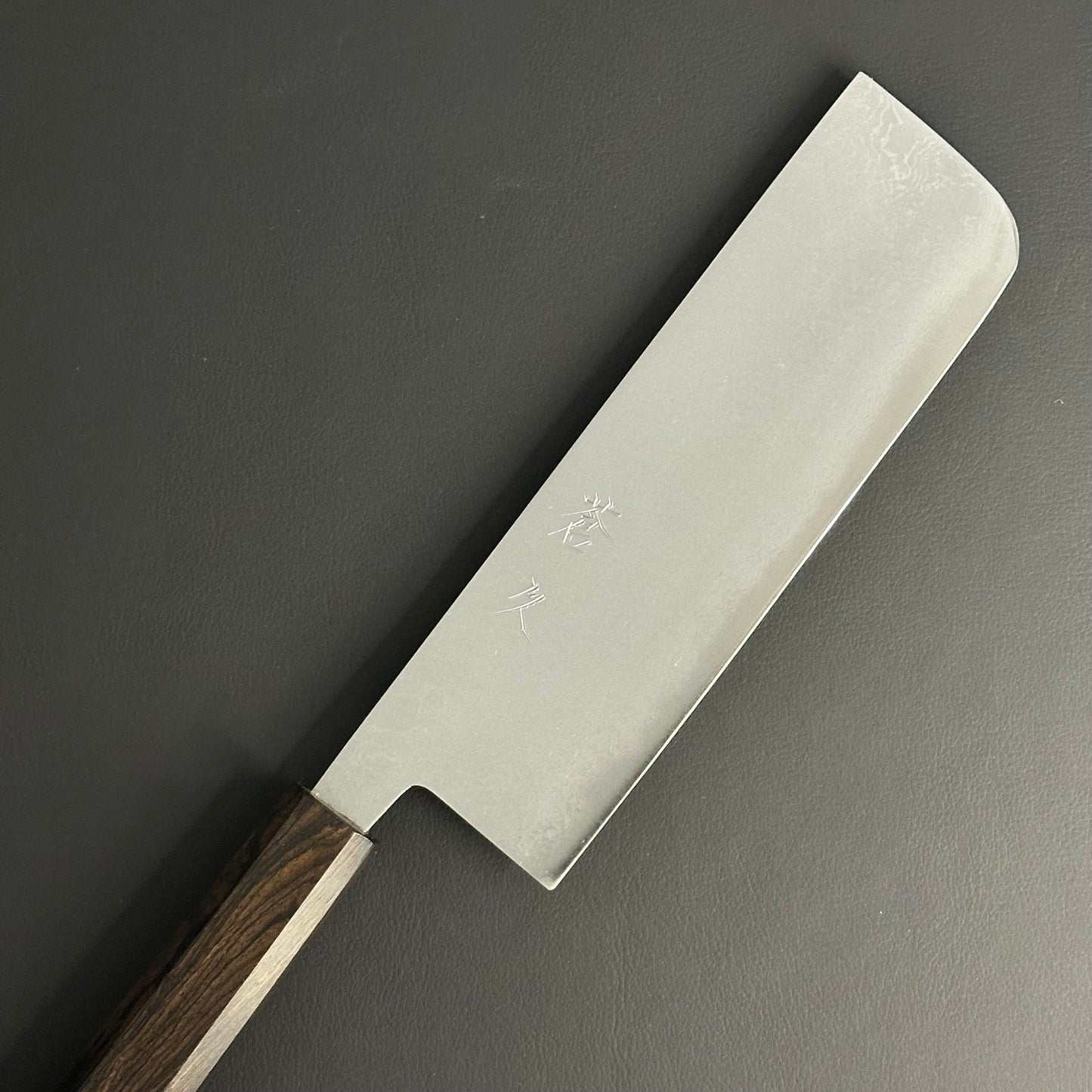 Damascus Nakiri 165 mm (6.5 in) Aogami (Blue) #2 Double-Bevel