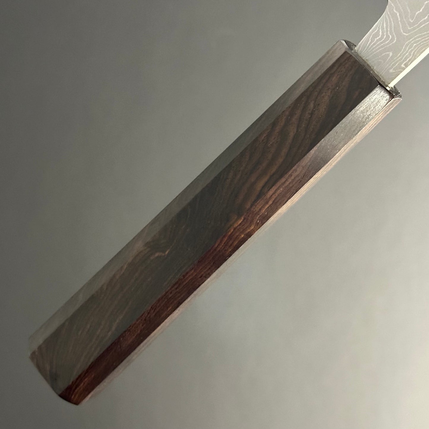 Damascus Nakiri 165 mm (6.5 in) Aogami (Blue) #2 Double-Bevel