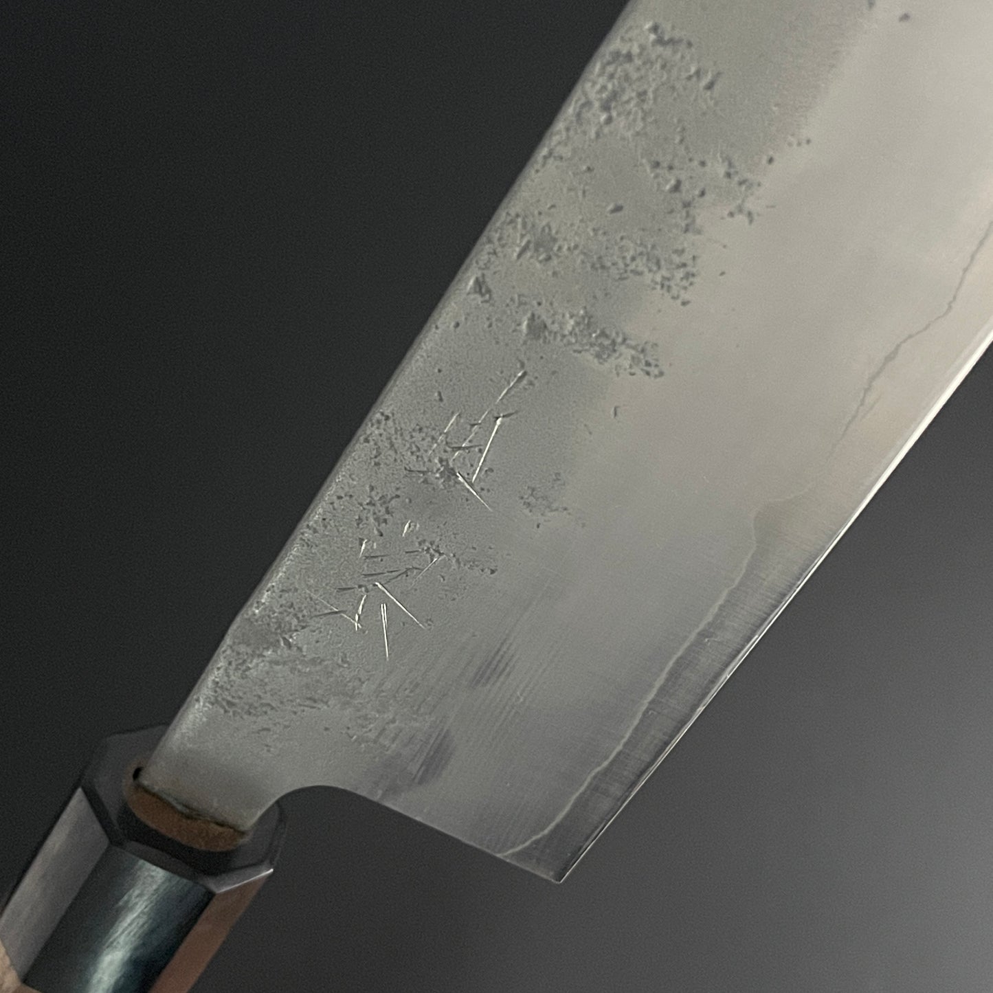 Gyuto 210 mm (8.3 in) Ginsan (Silver #3) Nashiji-Finish Double-Bevel