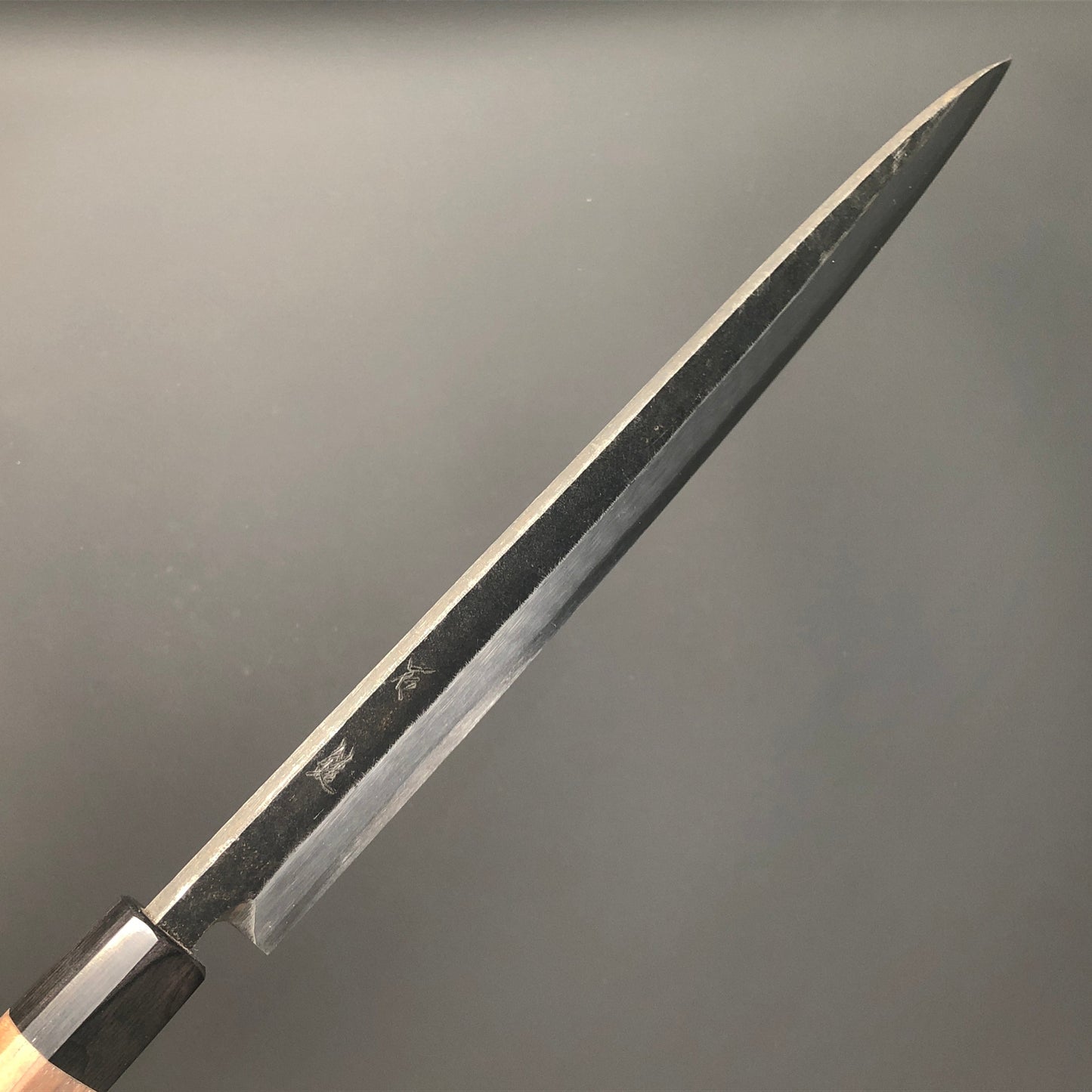 Yanagiba Kurouchi Black finished 300mm (11.8in) Aogami (Blue) No.2 Single-Bevel