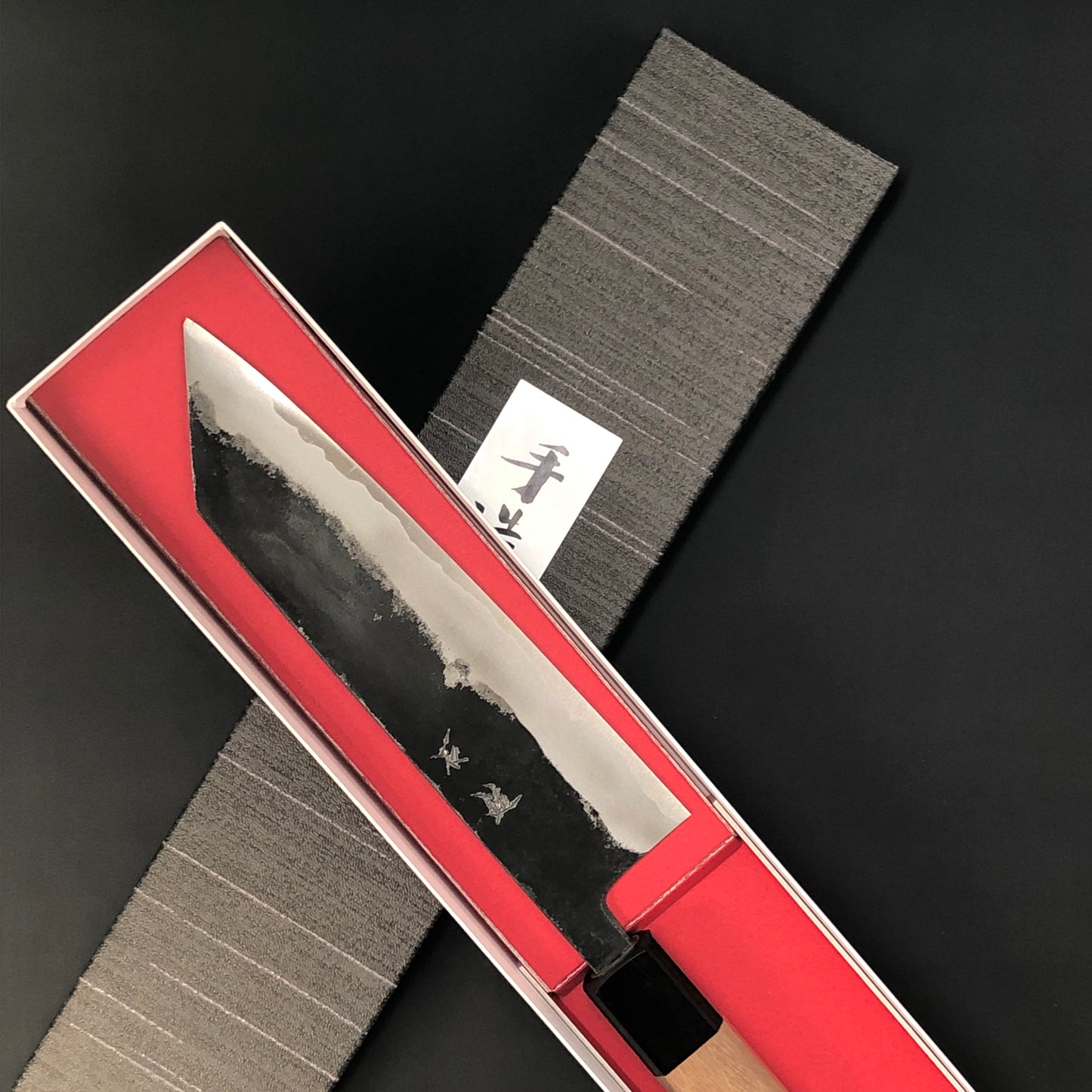 Kiritsuke Kurouchi 180 mm (7.1 in) Aogami Super Walnut Octagonal Double-Bevel