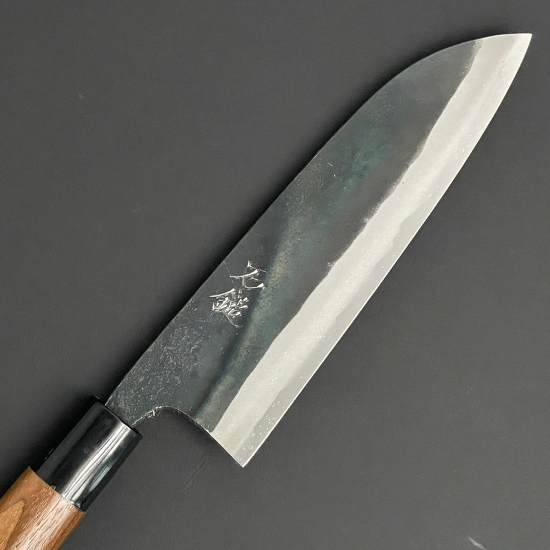 Santoku Kurouchi 165 mm (6.5 in) Shirogami (White) #1 Double-Bevel