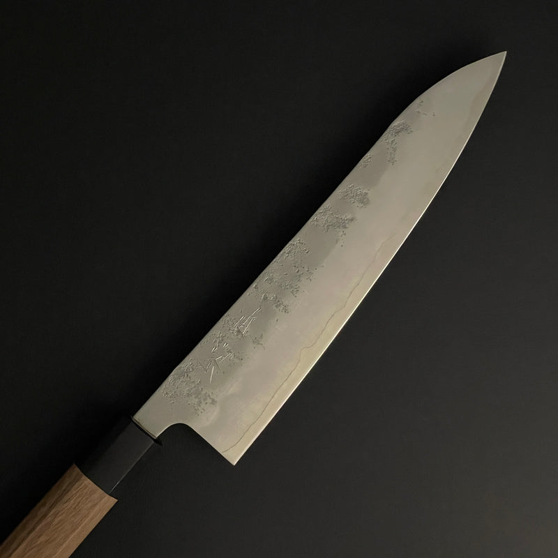 Gyuto 210 mm (8.3 in) Ginsan (Silver #3) Nashiji-Finish Double-Bevel