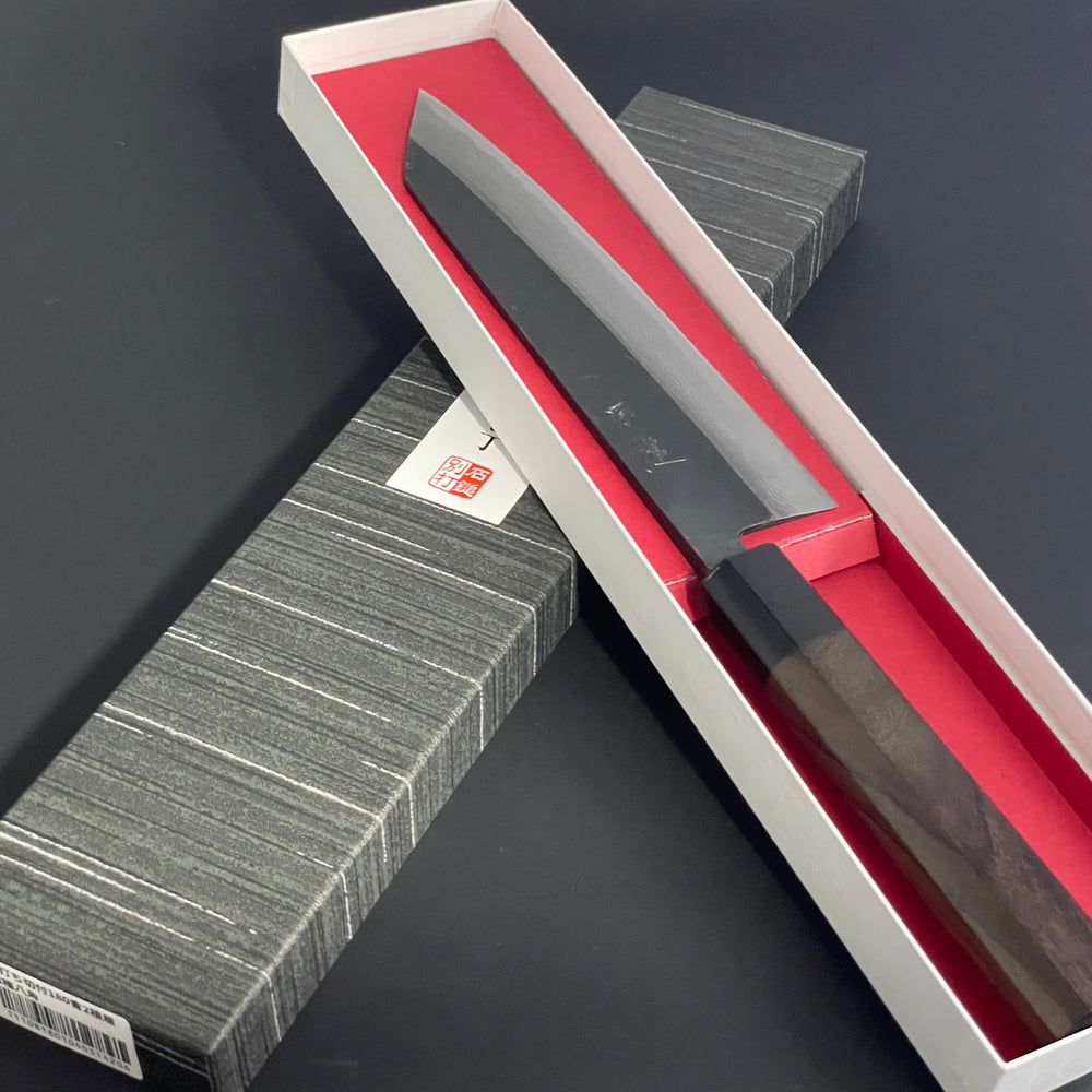 
                  
                    Kurouchi Damascus Kiritsuke 180 mm (7.1 in) Aogami (Blue) #2 Double-Bevel
                  
                