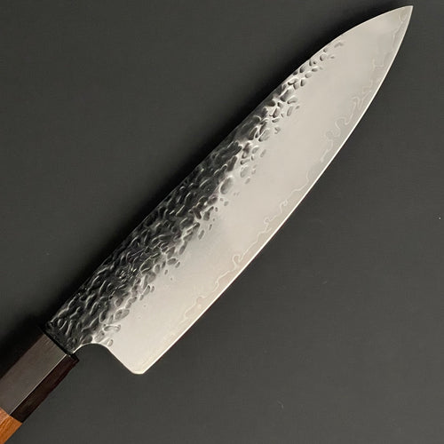 Gyuto 190mm (7.5 in) VG10 Black Hammered Finish Double-Bevel