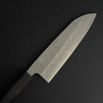 Santoku 165mm (6.5in) Ginsan (Silver No.3) Nashiji Finish Double-Bevel