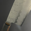 Santoku 165mm (6.5in) Ginsan (Silver No.3) Nashiji Finish Double-Bevel