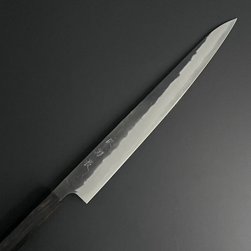 SC Sujihiki 270mm (10.6 in) Aogami(Blue) #S Black Hammered Finish Double-Bevel