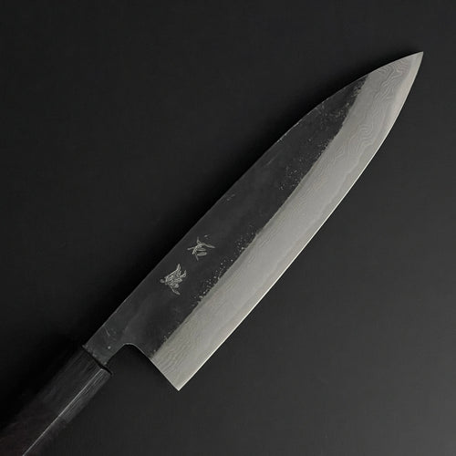 Kurouchi Damascus Gyuto 180 mm (7.1 in) Aogami (Blue) #2 Double-Bevel