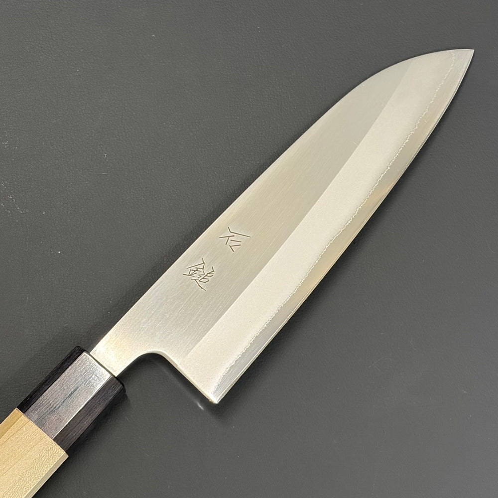 SC Santoku 165mm (6.5in) White#1 Stainless Clad – Yoshimune Knives Kyoto