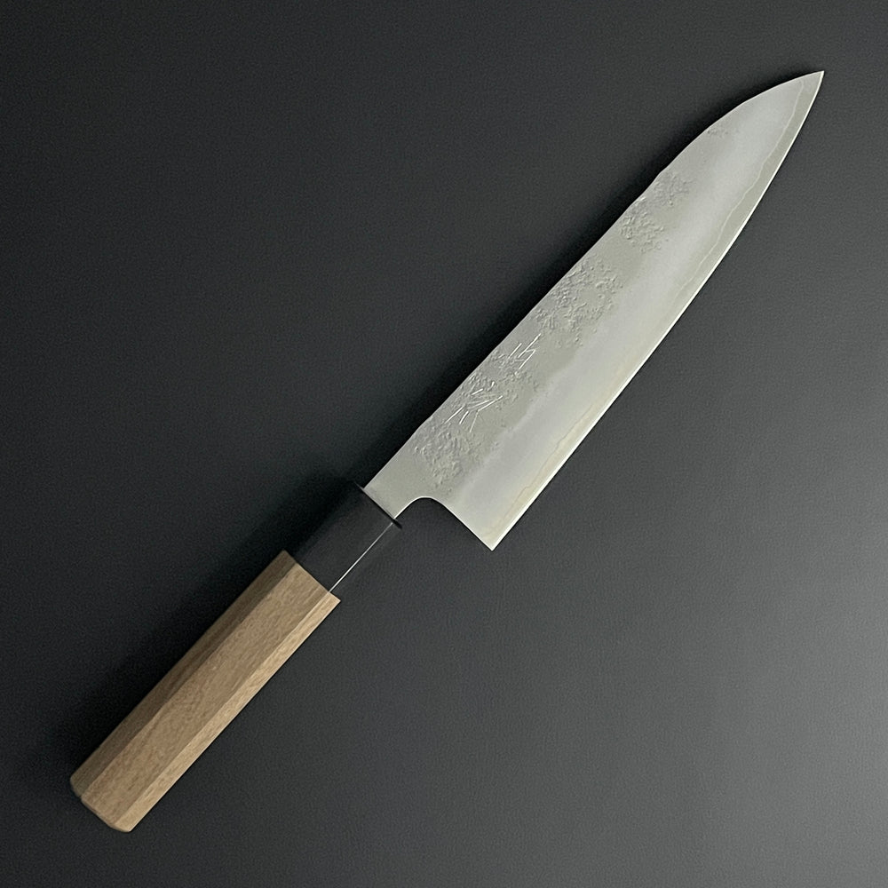 Gyuto 180mm (7.1in) Ginsan (Silver No.3) Nashiji Finish Double-Bevel
