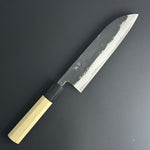 Santoku Kurouchi 165 mm (6.5 in) Aogami Super Double-Bevel