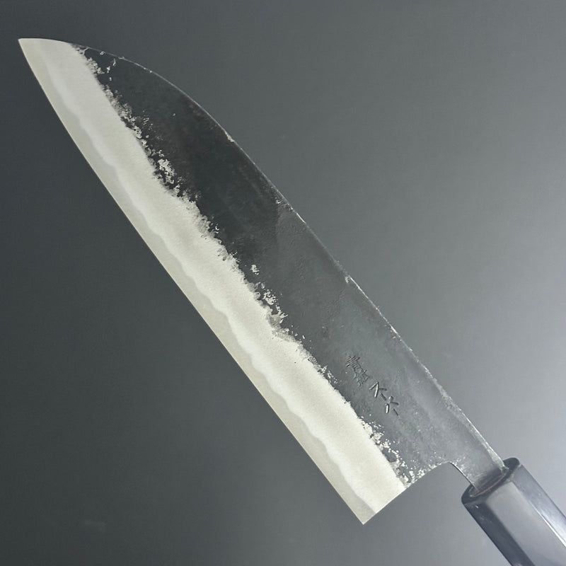 Santoku Kurouchi 165 mm (6.5 in) Aogami Super Double-Bevel