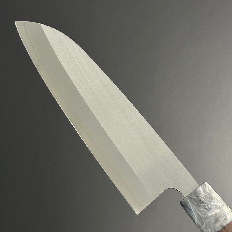 Santoku 165mm (6.5in) AUS8 Stainless Steel Polished Double-Bevel