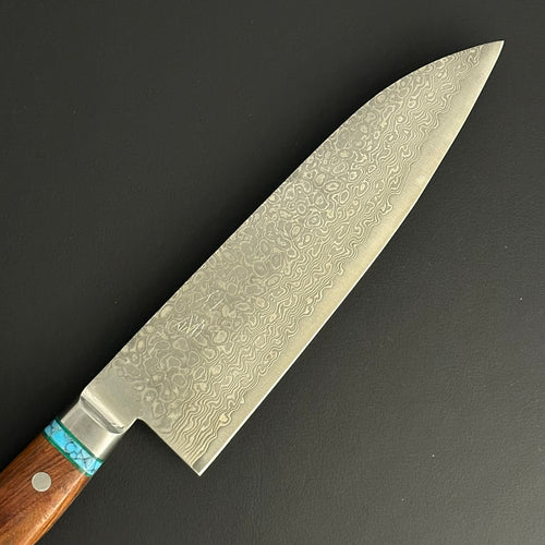 SC Santoku 180mm (7in) VG10 Stainless Steel 33 Layers Damascus Double-Bevel