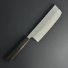 Nakiri 165mm (6.5in) Ginsan (Silver No.3) Nashiji Finish Double-Bevel