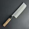 Nakiri 165mm (6.5in) Ginsan (Silver No.3) Nashiji Finish Double-Bevel