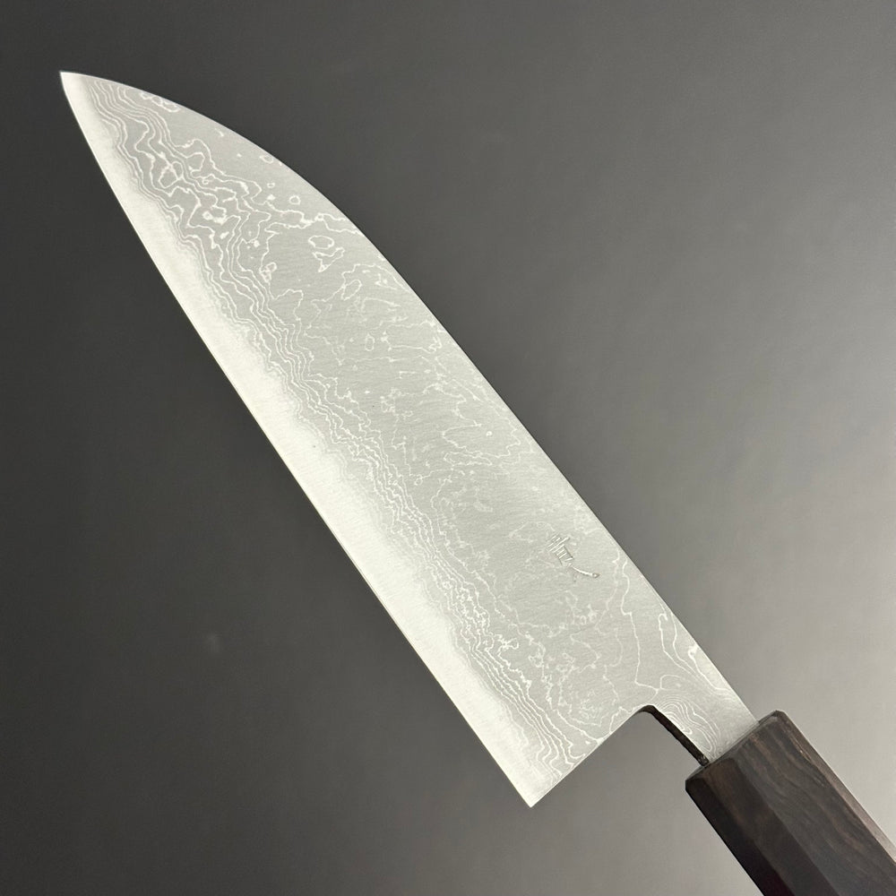 
                  
                    Damascus Santoku 165 mm (6.5 in) Aogami (Blue) #2 Double-Bevel
                  
                