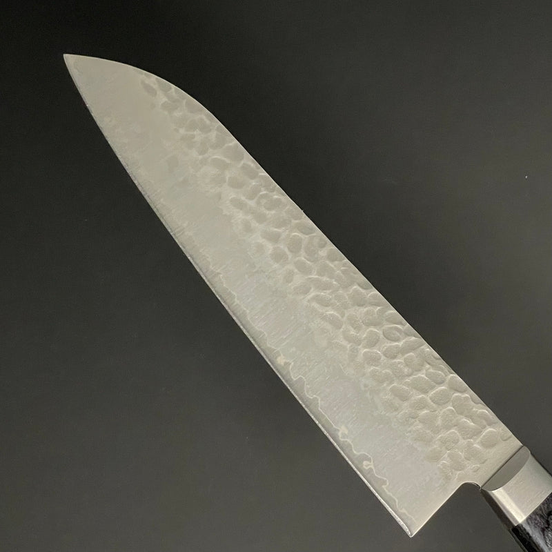 Santoku 180mm (7in) AUS8 Stainless Steel Hammered Finish Double-Bevel