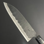 Santoku Kurouchi 165 mm (6.5 in) Aogami (Blue) #2 Double-Bevel