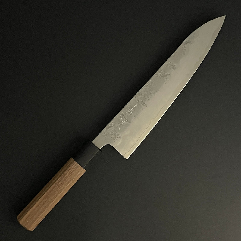 Gyuto 210 mm (8.3 in) Ginsan (Silver #3) Nashiji-Finish Double-Bevel