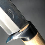 Kurouchi Forged Sword Hunting Knife Fixed Blade 100 mm (4 in) Aogami (Blue) #2 Double-Bevels