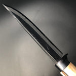 Kurouchi Forged Sword Hunting Knife Fixed Blade 135 mm (5.3 in) Aogami (Blue) #2 Double-Bevels