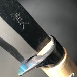 Kurouchi Forged Sword Hunting Knife Fixed Blade 135 mm (5.3 in) Aogami (Blue) #2 Double-Bevels