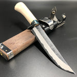 Kurouchi Forged Sword Hunting Knife Fixed Blade 150 mm (5.9 in) Aogami (Blue) #2 Double-Bevels
