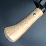 Kurouchi Forged Sword Hunting Knife Fixed Blade 135 mm (5.3 in) Damascus Aogami (Blue) #2 Double-Bevels