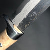 Kurouchi Forged Sword Hunting Knife Fixed Blade 135 mm (5.3 in) Damascus Aogami (Blue) #2 Double-Bevels
