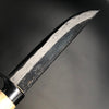 Kurouchi Forged Sword Hunting Knife Fixed Blade 100 mm (3.9 in) Damascus Aogami (Blue) #2 Double-Bevels