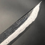 Kurouchi Forged Sword Hunting Knife Fixed Blade 150 mm (5.9 in) Damascus Aogami (Blue) #2 Double-Bevels