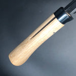Kurouchi Forged Sword Hunting Knife Fixed Blade 100 mm (3.9 in) Damascus Aogami (Blue) #2 Double-Bevels