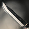 Kurouchi Forged Sword Hunting Knife Fixed Blade 120 mm (4.7 in) Damascus Aogami (Blue) #2 Double-Bevels