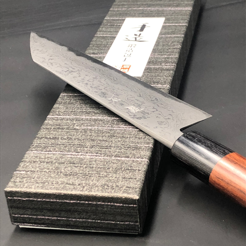 Bunka 165 mm (6.5 in) Aogami (Blue) #2 Damascus (33-Layer) Double-Bevel