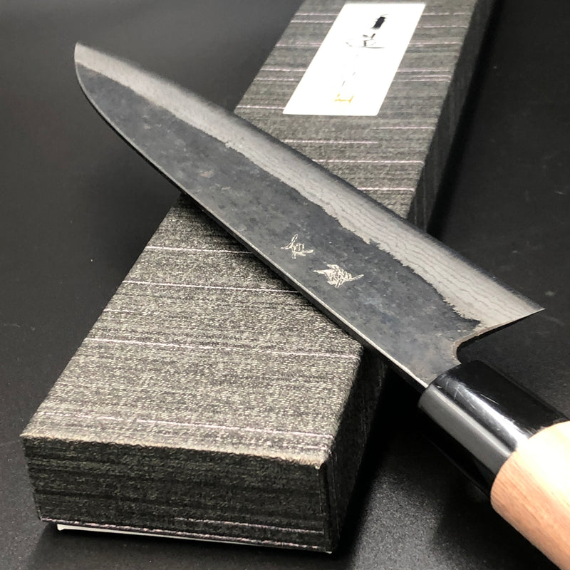 Gyuto Kurouchi 210 mm (8.3 in) Aogami (Blue) #2 Damascus (17 layers) Double-Bevel