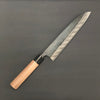 Gyuto Kurouchi 210 mm (8.3 in) Aogami (Blue) #2 Wavy polished Double-Bevel