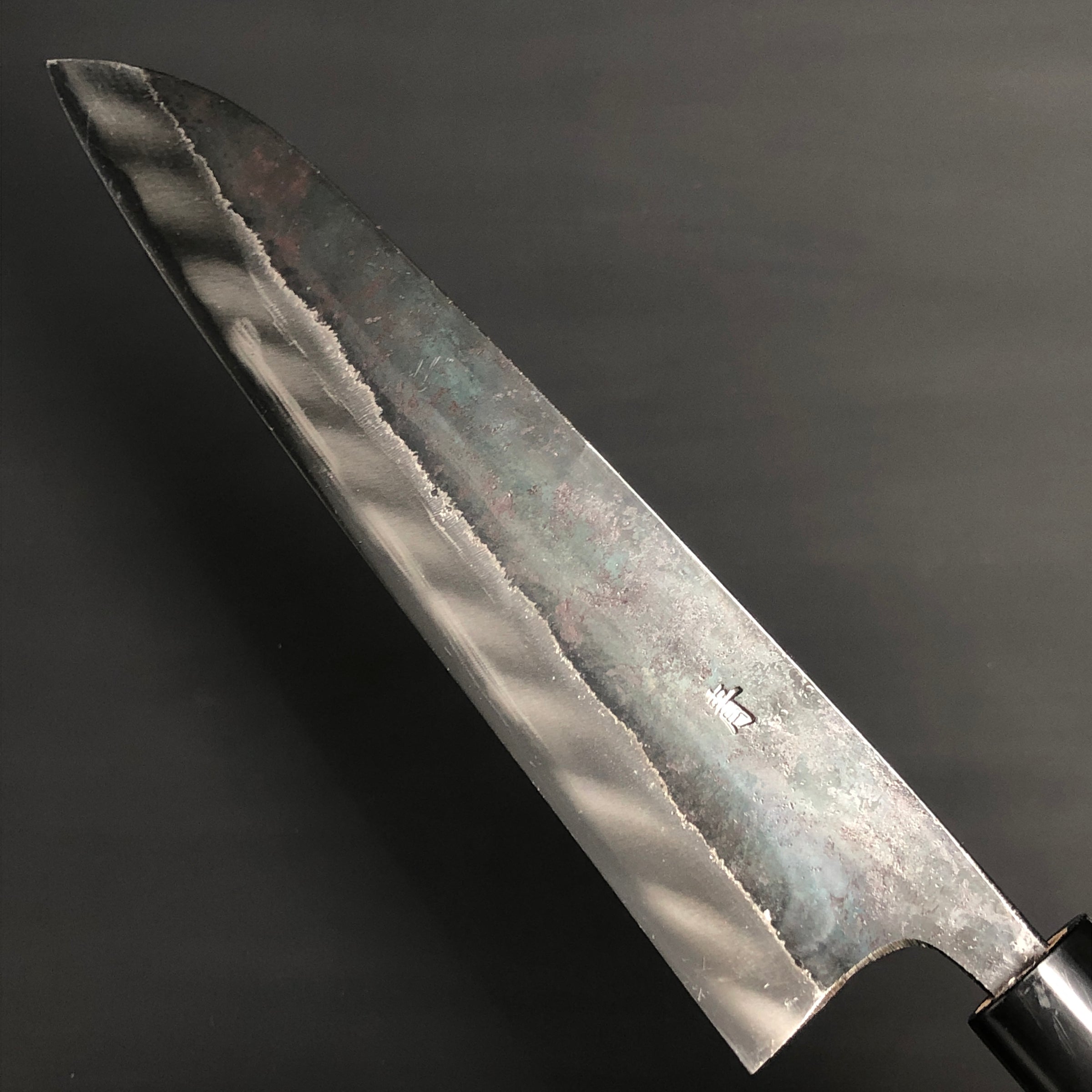 Gyuto Kurouchi 210 mm (8.3 in) Aogami (Blue) #2 Wavy polished 