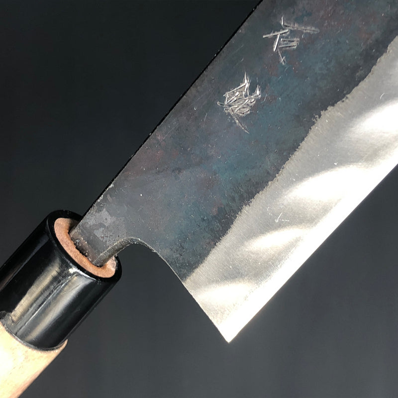 Gyuto Kurouchi 210 mm (8.3 in) Aogami (Blue) #2 Wavy polished 