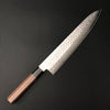 Gyuto Damascus Hammered Finish Knife 240 mm (9.4 in) Stainless Clad Aus10