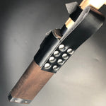 Kurouchi Forged Sword Hunting Knife Fixed Blade 135 mm (5.3 in) Aogami (Blue) #2 Double-Bevels