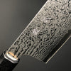 Kiritsuke Black Damascus Knife 180mm (7in) Stainless Clad VG (Gold) 10