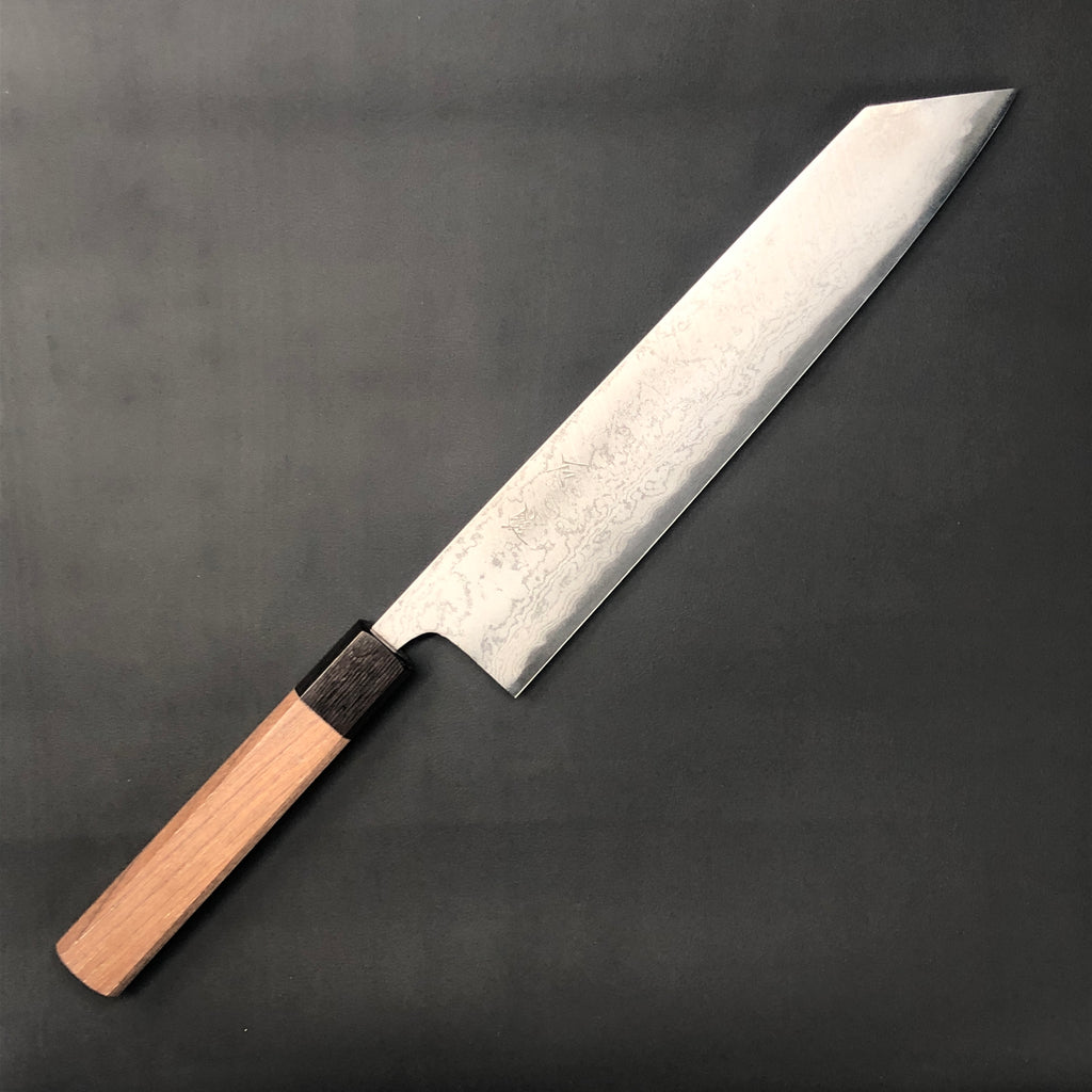 Kiritsuke 240 mm (9.4 in) Aogami (Blue) #2 Damascus (33 layers) Double-Bevel