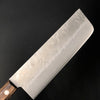 Nakiri 165mm (6.5 in) Ginsan (Silver No.3) Nashiji Satin finish Double-Bevel