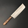 Nakiri 165mm (6.5 in) Ginsan (Silver No.3) Nashiji Satin finish Double-Bevel