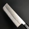 Nakiri 165mm(6.5 in) Ginsan (Silver No.3) Nashiji Satin finish Double-Bevel